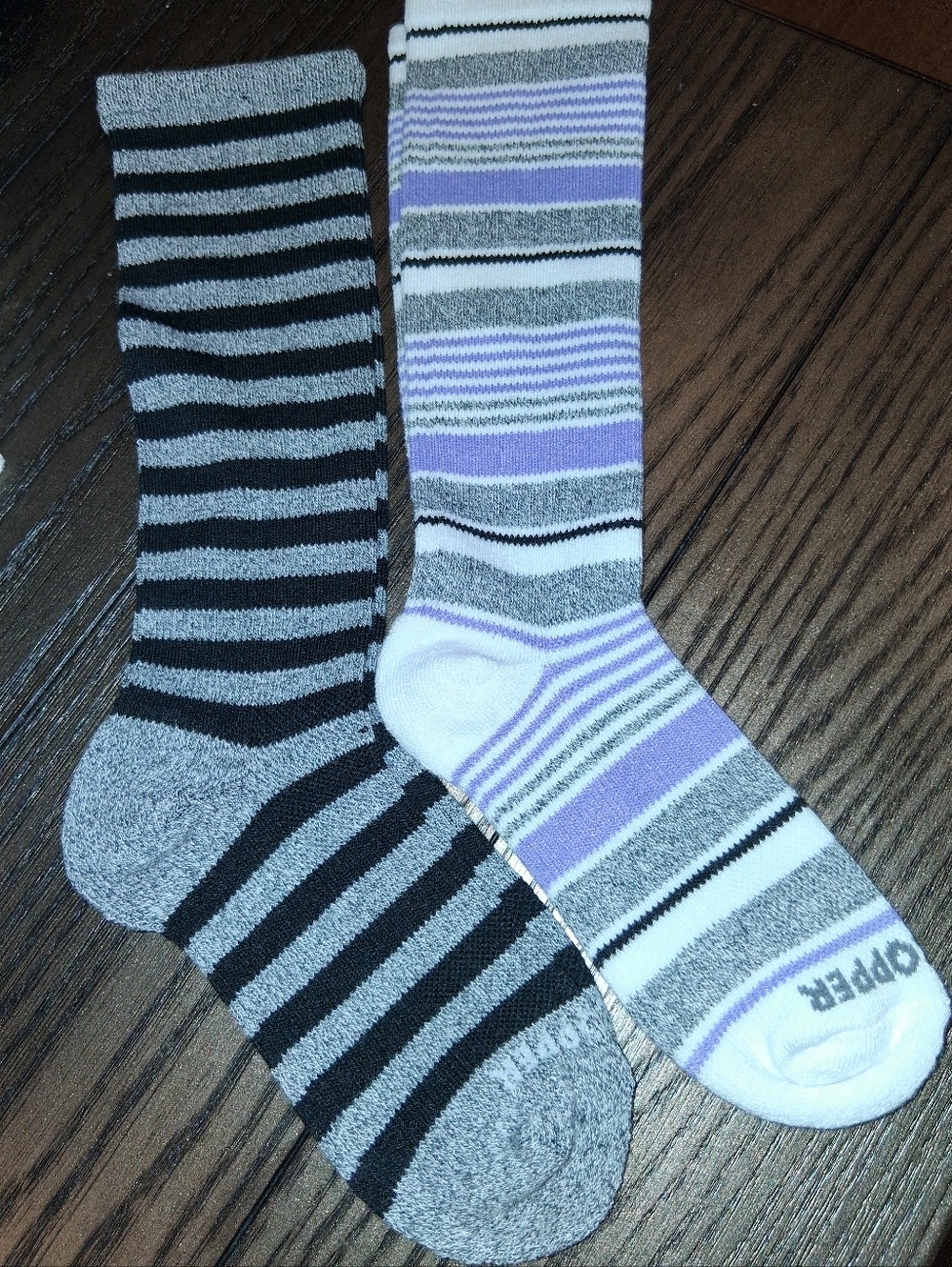 NEW Tommy Copper Compression Socks Striped Knee-High Lady's Shoe 4 - 6.5